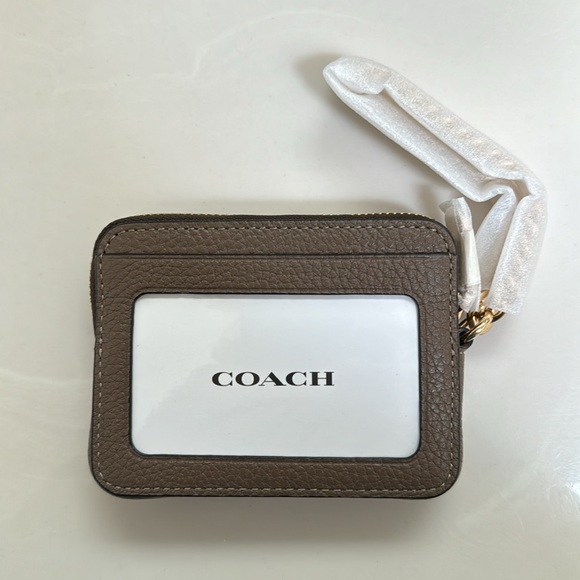 Coach Zip Card Case in Dark Stone - Picture 4 of 5